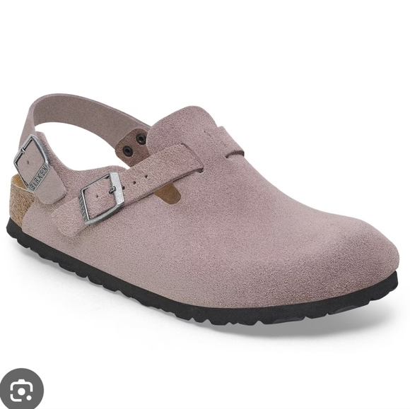 Birkenstock Shoes - Birkenstock  Tokio Suede Leather  Faded-Purple